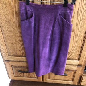 Suede Purple Skirt Vintage